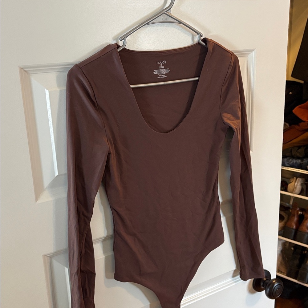 TWO Nuuds Long-Sleeve Scoop-Neck Bodysuit Bundle